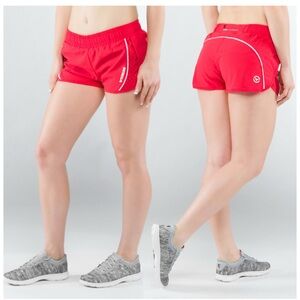 MMA virus women’s loose fit velocity training shorts red